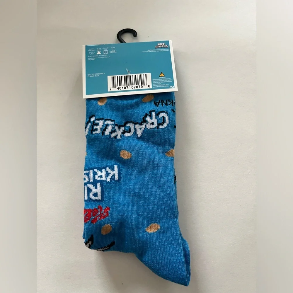 Kellogg’s Rice Krispies Socks Fits Men’s Shoe Size 6-12